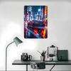 Sports Car In The Rain Printed Poster Customized Wall Art Retro Vintage Metal Tin Signs for Room Decoration Home Decorations