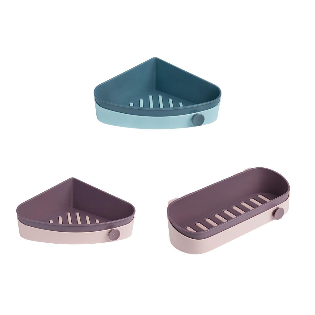 Wall Mounted Storage Holder Cloth Rack Organizer Drainer Tray Punch-free Shelf Hanger Shower Kitchen Household Bathroom