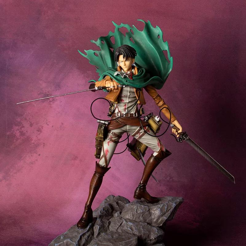 Ataque a los Titanes Levi Figura de Anime Estatua Estática Creatividad Coleccionable Modelo Juguete Decoraciones de Escritorio de Oficina Regalos Periféricos