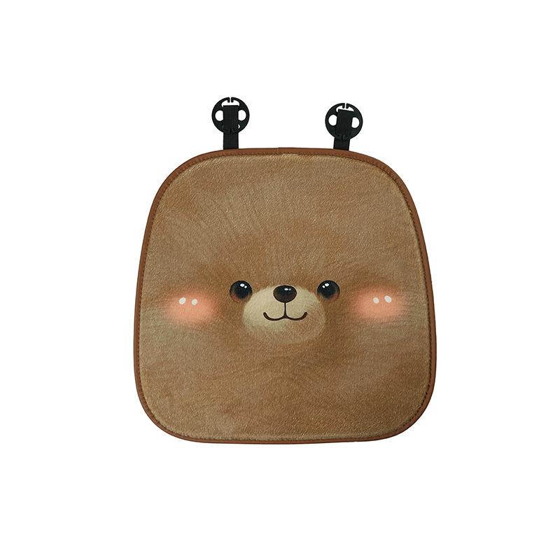 Cartoon Furry Cute Bear Plush Car Seat Covers Mat Universal Car Seat Cushion Car Pillow Auto Interior Accessories Seat Supports
