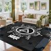 Linkin Park Design Crystal Velvet Rug Soft Decorative Mat for Bedroom Entrance