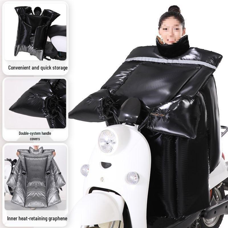 Graphene Electric Car Windshield Winter Plush 2025: Thickened, Waterproof, Cold-Proof, Windproof for Battery Motorcycles.