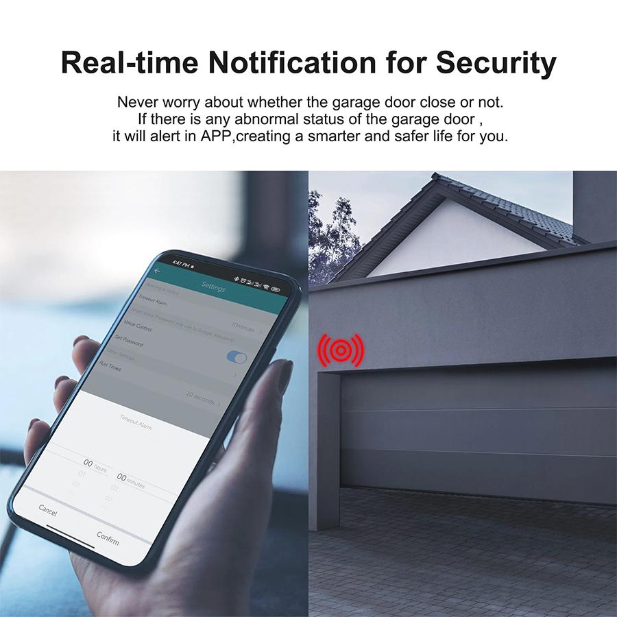 Tuya Smart WiFi Garage Door Controller Module Door Opener Switch Smart Life APP Alexa Google Home Voice Remote Control