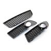 1 Pair Car Front Bumper Lower Fog Light Vent Grille Grill Cover Case Fit For VW POLO-GTI 2006 2007 2008 2009 MK4 9N3 ABS