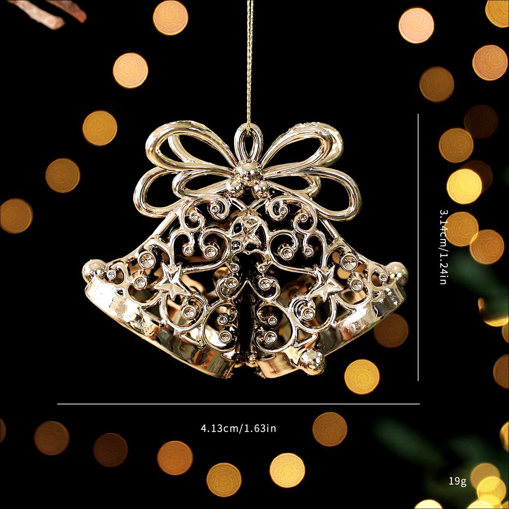Creative Gold Christmas Hanging Decoration Angel Snowflake Butterfly Dragonfly Christmas Tree Ornament Festival Favors Shopwindo