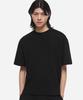 Dipain Crop Waffle Half T-Shirt Mono Black