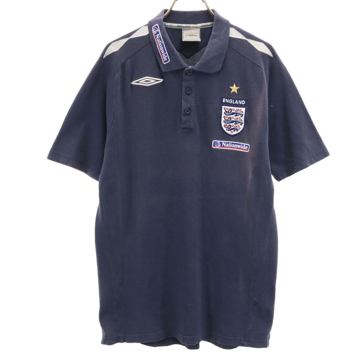 

umbro Nationwide ENGLAND football Short sleeve Polo shirt L Navy Descente Men s Used