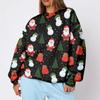 Women's Trendy Christmas Print Crewneck Sweatshirt Lightweight Casual Pullover Top