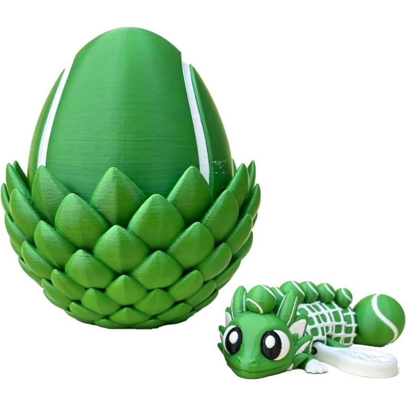 3D Printed Dragon Egg with Dragon Inside, Cute Fun Stuff Fidget Toy for Home Desk Decoration, Ideal for Christmas