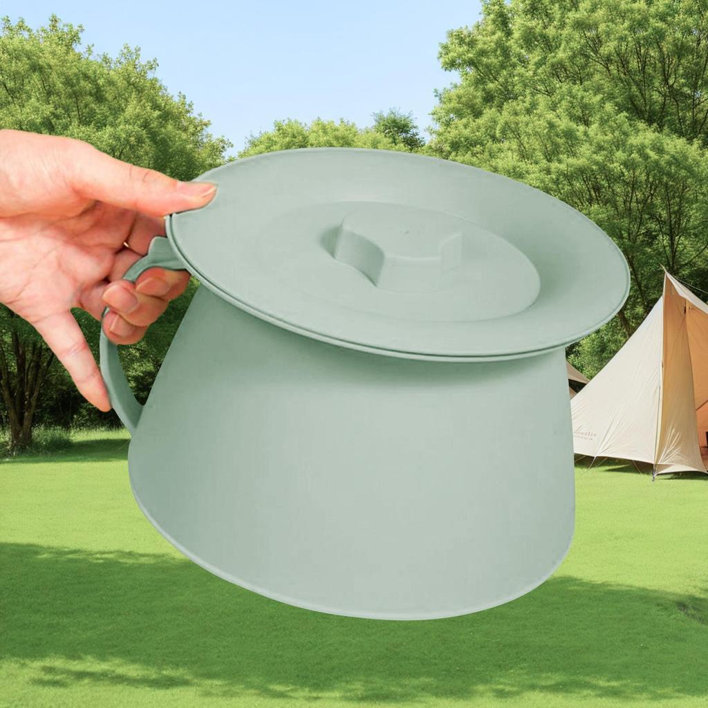Chamber Pot 1.5L Bedside Spitting Pot With Handle For Outdoor Chamber Bucket For Men Youth Women Husband Daughter Son Wife Boys