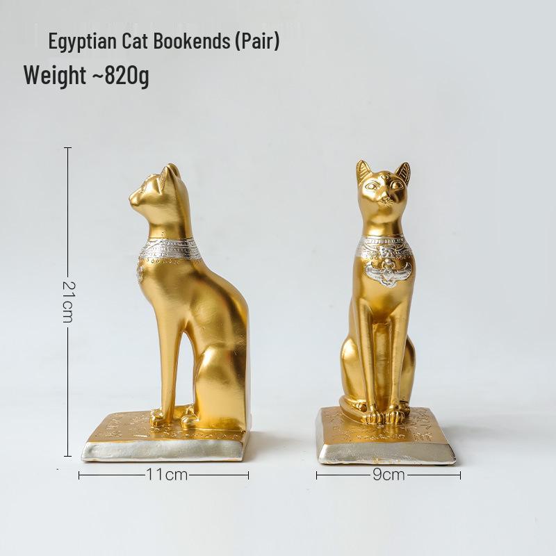 Nordic White Egyptian Cat Resin Ornament for Home or TV Cabinet Decor