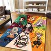 Name Custom Demon Slayer Kimetsu no Yaiba Carpet for Living Room Bedroom Home Decor Movie Themed Play Floor Mat -HE31