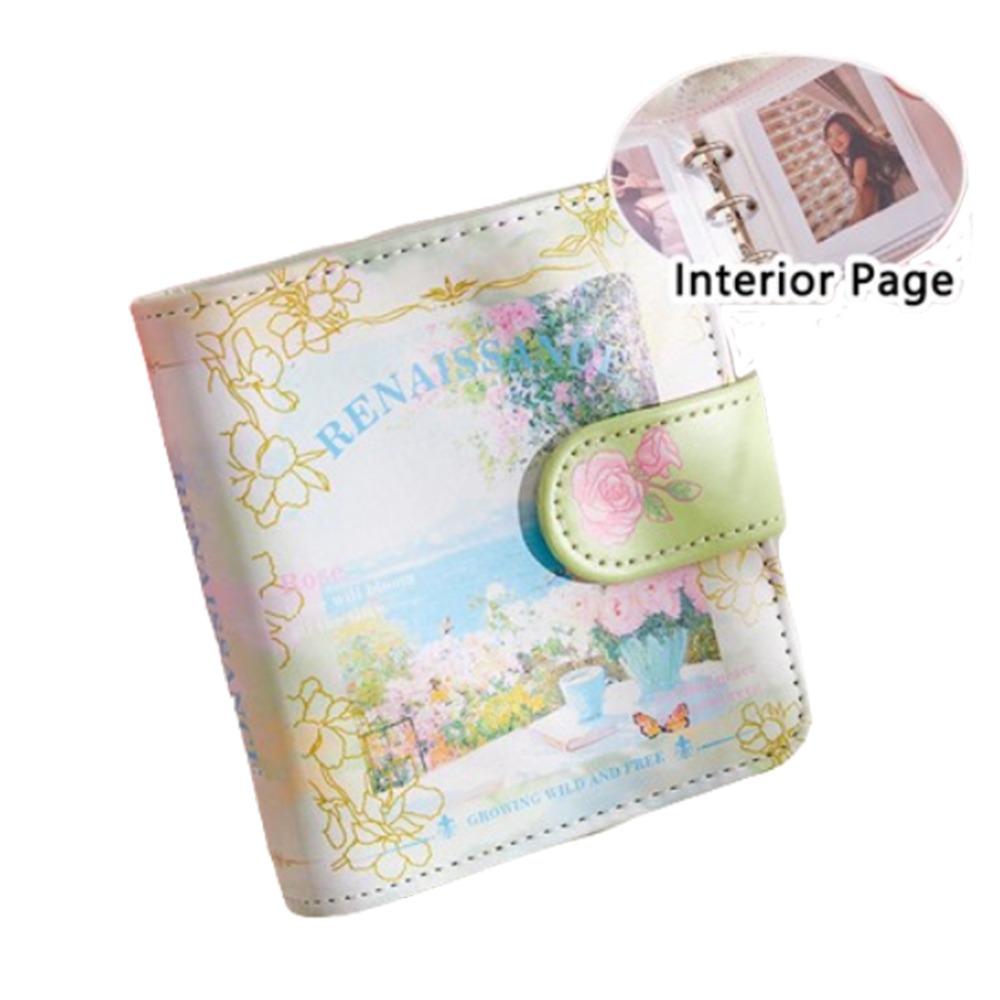 Vintage Card Storage Booklet Retro Picture Album Mini 3-Ring Photo Album Holds  Packaging Supplies