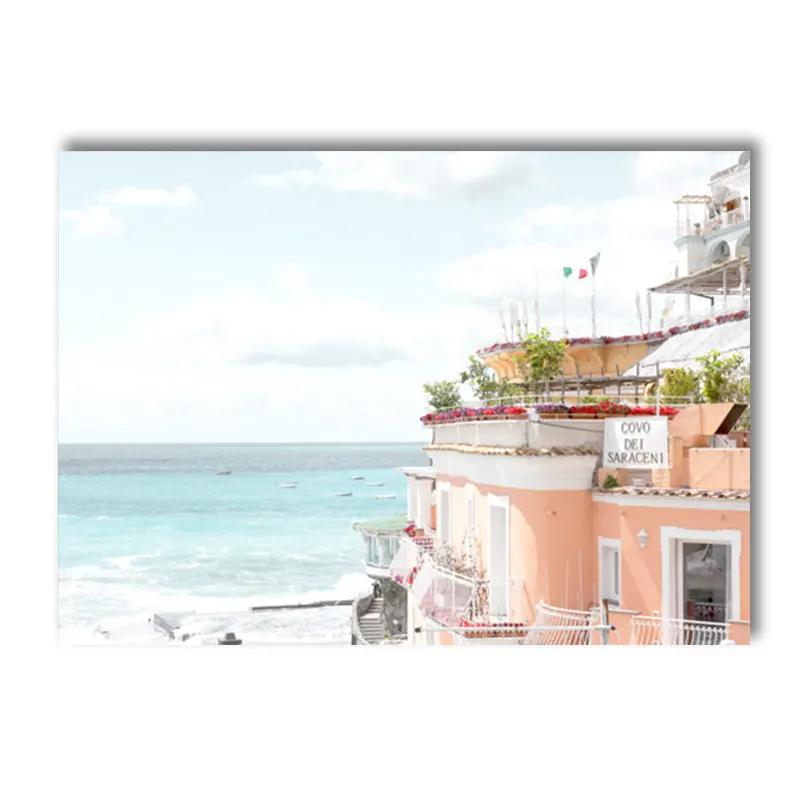 

Морской пейзаж Холст Плакат Серфинг Настенное Искусство Летний Пляж Морской Принт Плакаты с Ракушками Живопись Северные Настенные Картины Декор Гостиной 70x100cm No Framed