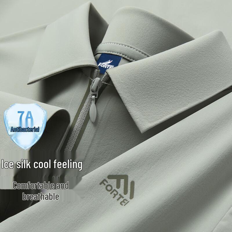 

FORTEI Men s Ice Silk Cooling Short Sleeve Polo Shirt 2XL