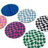 Coaster Exquisite Checkerboard Acrylic Coaster Stylish Rounded Placemat for Coffee Tea Table Decoration