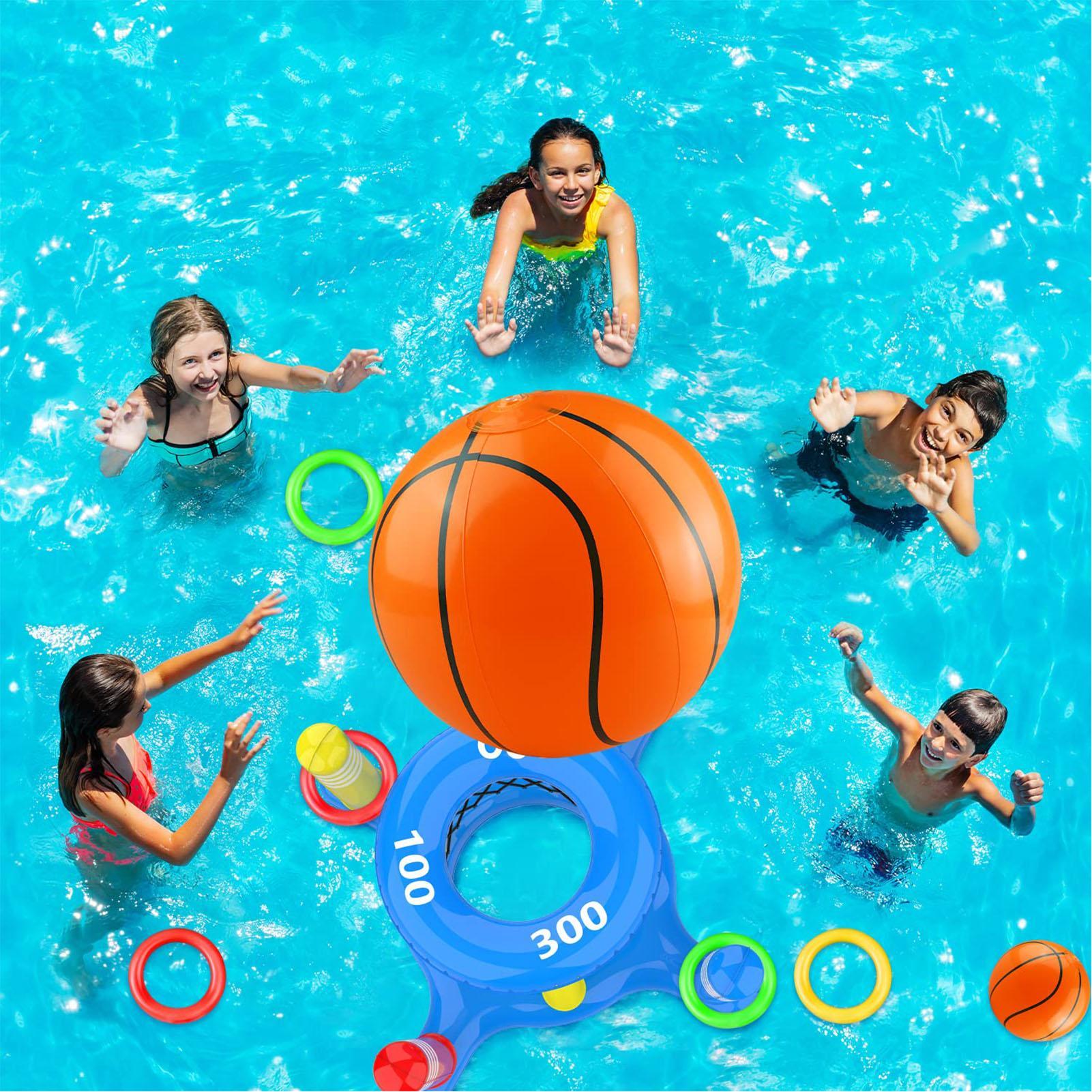 

Swimming Inflatable Ring Throwing Ferrule Game Floating Basketball Hoop Inflatable Ring for Kids Teens Adults China Mainland