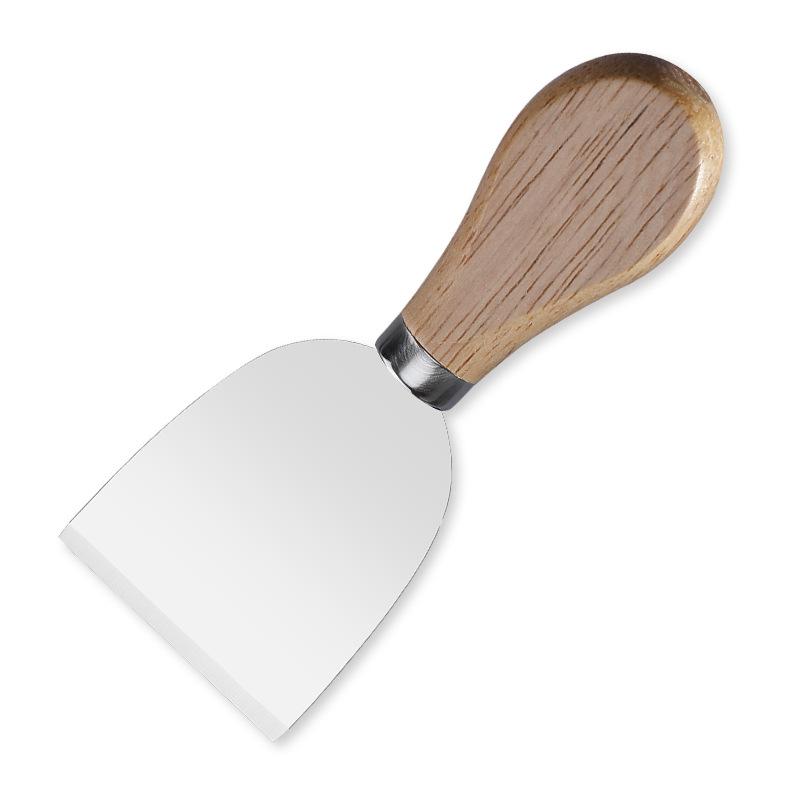 Rubber Wood Handle Stainless Steel Cheese and Butter Knife