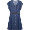 Betu Women's Lightweight Denim Dress with Belt