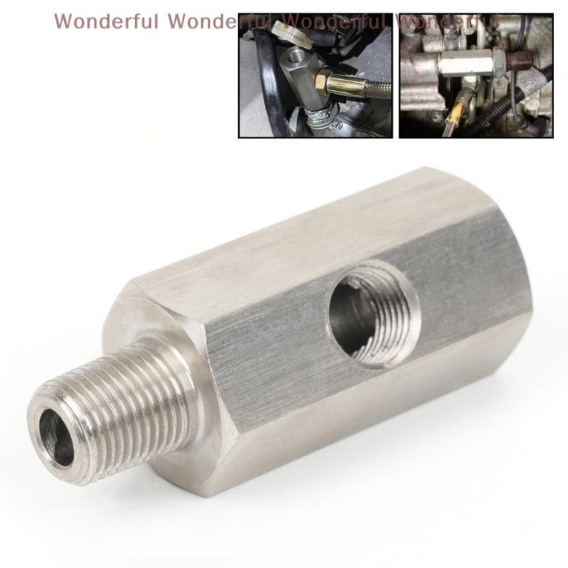 Oil Pressure Sensor Connector Feed Line Gauge Tee Adapter Oil Pressure Sensor Tee 1/8"NPT Female To M12 M10 M14 1/8NPT 1/4NPT