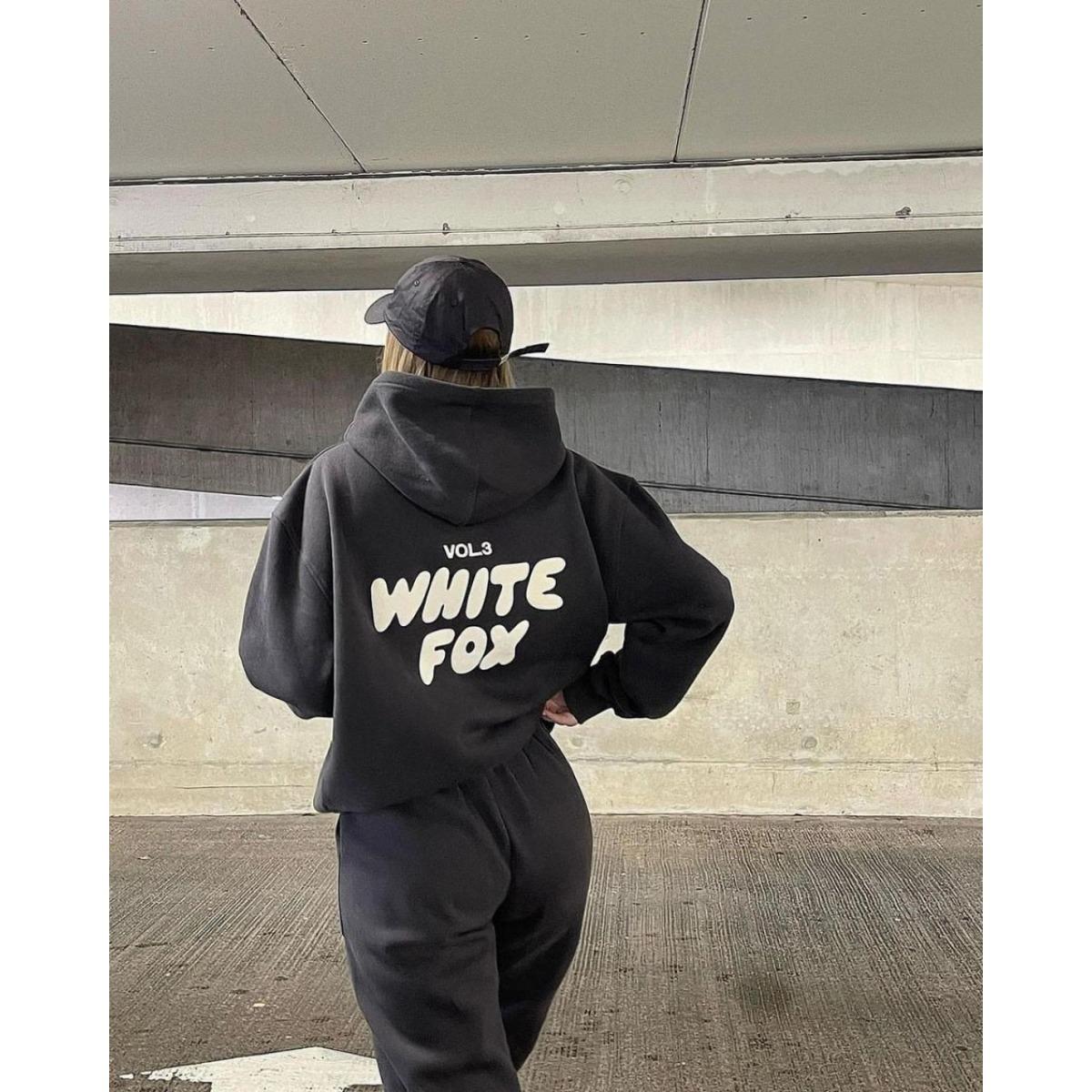 

RogueWave Жіночий спортивний костюм з капюшоном, двокомпонентний набір: Худі з довгим рукавом на флісі та штани-джоггери з принтом, Набори для весни та осені S