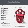 Longchan Outdoor Climbing 3-Hole Single Pulley with Bearing
