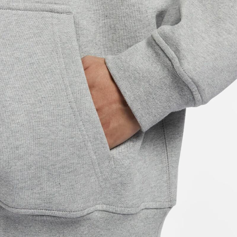 Nike Jednobarevná mikina s kapucí přes hlavu s dlouhým rukávem Pánské topy Šedá FN3348-063