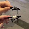 Natural Moonstone Obsidian Bracelets Couple Minimalist Bracelet Handmade Cute Black White Cat Bracelet Party Jewelry Gifts