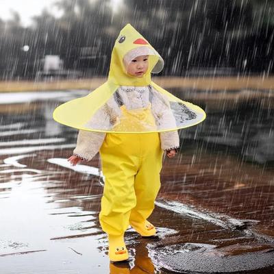 Children Portable Rain Umbrella Hat Foldable Outdoor Fishing Sunshade Waterproof Camping Headwear Kids Rain Hat Umbrella