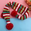 Pet Christmas Scarf Stripe Pattern Puppy Cat Scarf Easy Wear Hard to Drop for Dogs Pets Christmas Party Photo Taking