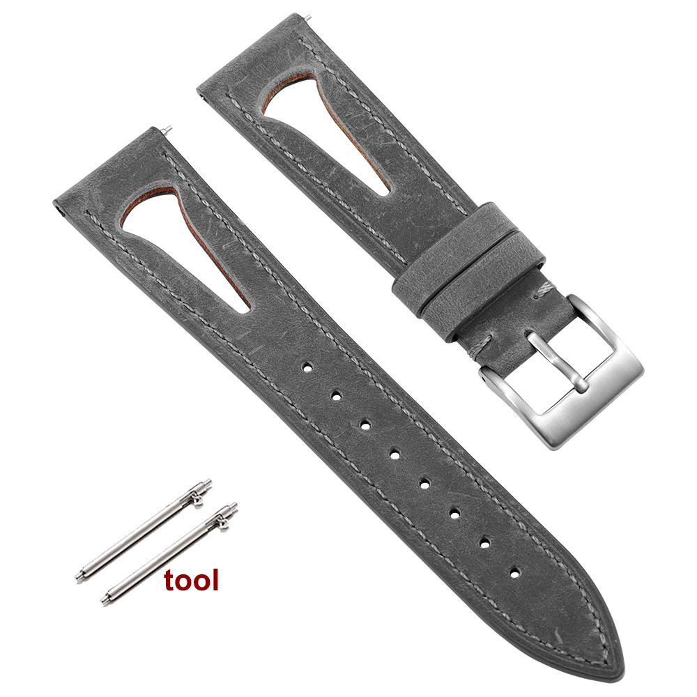 Breathable Genuine Leather Watch Band for Omega Business Crazy Horse Calfskin Strap Sport Bracelet Watchband 20mm 21mm 22mm 24mm