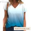 JPNTKY Women's Fashion Casual Short Sleeve V-Neck  Blouses & Shirts