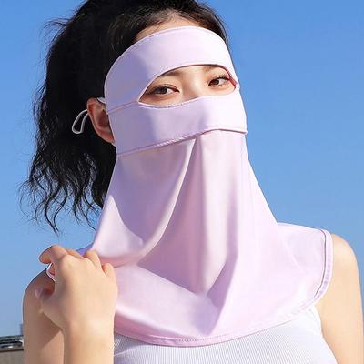 Flap Solid Color Summer Sunscreen Mask Womne Neckline Mask Men Fishing Face Mask Face Gini Mask