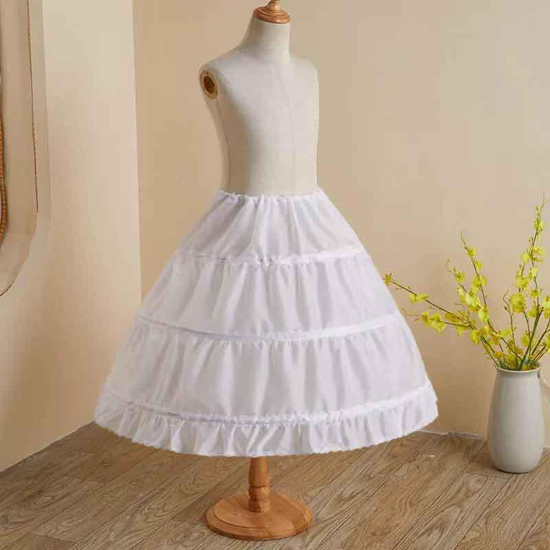 Kız Çocuk Jartiyer Alt Etek W 2/3 Halkalı Slip Kız Krinolin Çiçek Kız Elbisesi İç Etek Esnek Bel Kostüm Giyme Oyun Zamanı Eğlencesi İçin