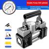180W Car Tire Inflation Pump Electric Metal Dual Cylinder Gas Pump Portable Car Mounted Inflation Pump