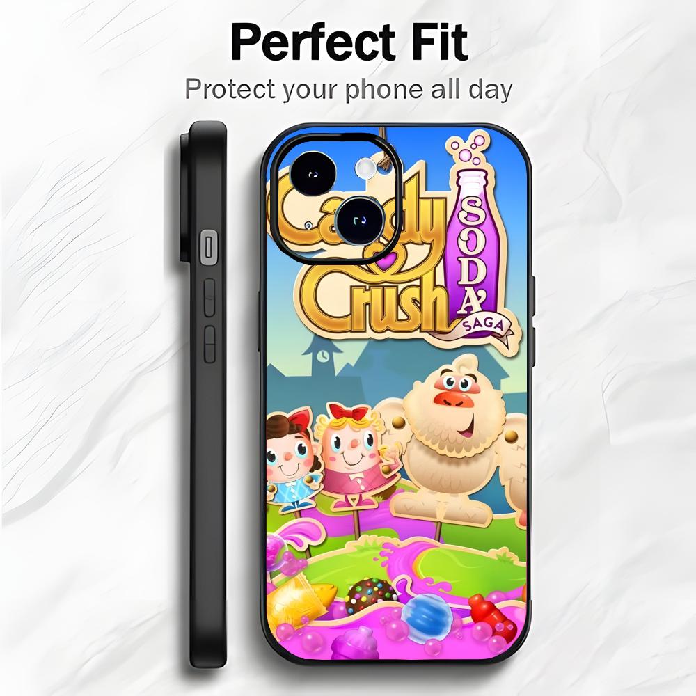 Fun Games C-Candy Crush Sagaes Phone Case Phone Case Soft Packaging Lightweight For iPhone17 16 15 14 13ProMax