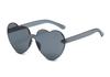 Heart-Shaped Frameless Peach Sunglasses: Perfect for Pool, Picnic, and Party