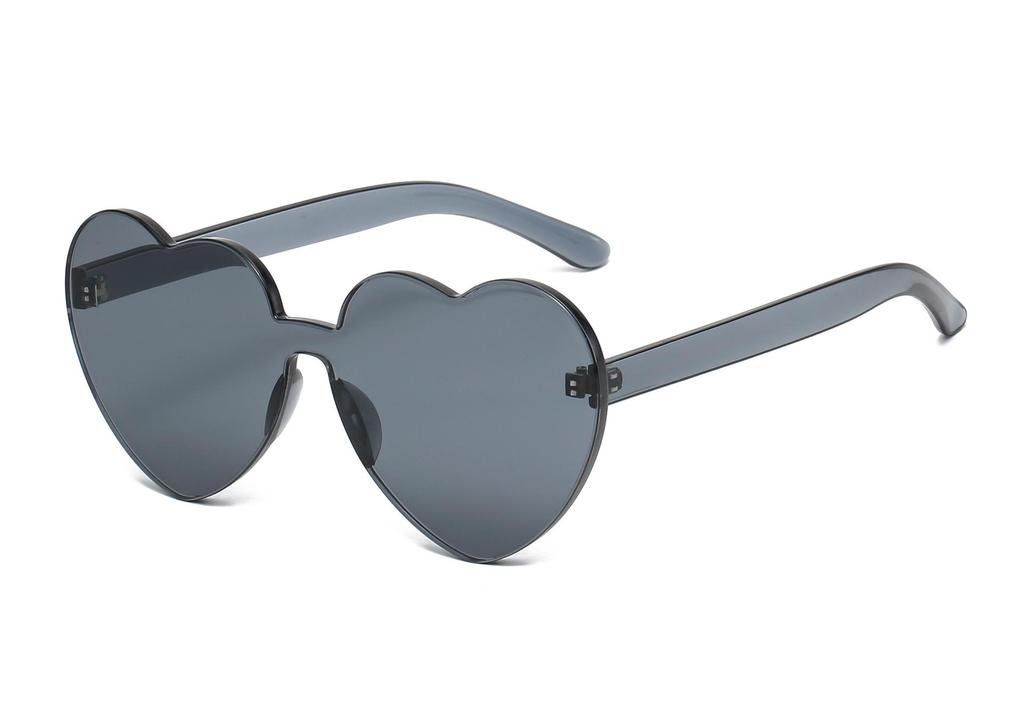 Heart-Shaped Frameless Peach Sunglasses: Perfect for Pool, Picnic, and Party