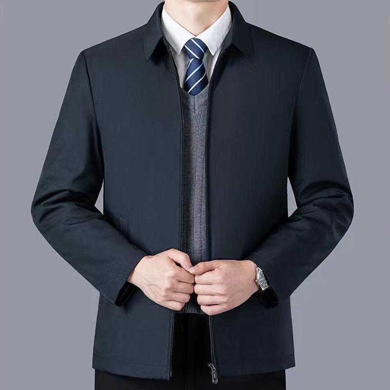 2025 Herren Executive Mittleren Alters & Ältere Baumwolljacke - Warm, Verdickt, Lässige Frühjahrs-/Herbstkleidung