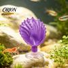 Colorful Aquarium Decor Betta Fish Hammock, Shell Resting Pad with Suction Cup, Aquatic Pet Supplies Bubble Nesting Habitat for Tank, Accessories Cup