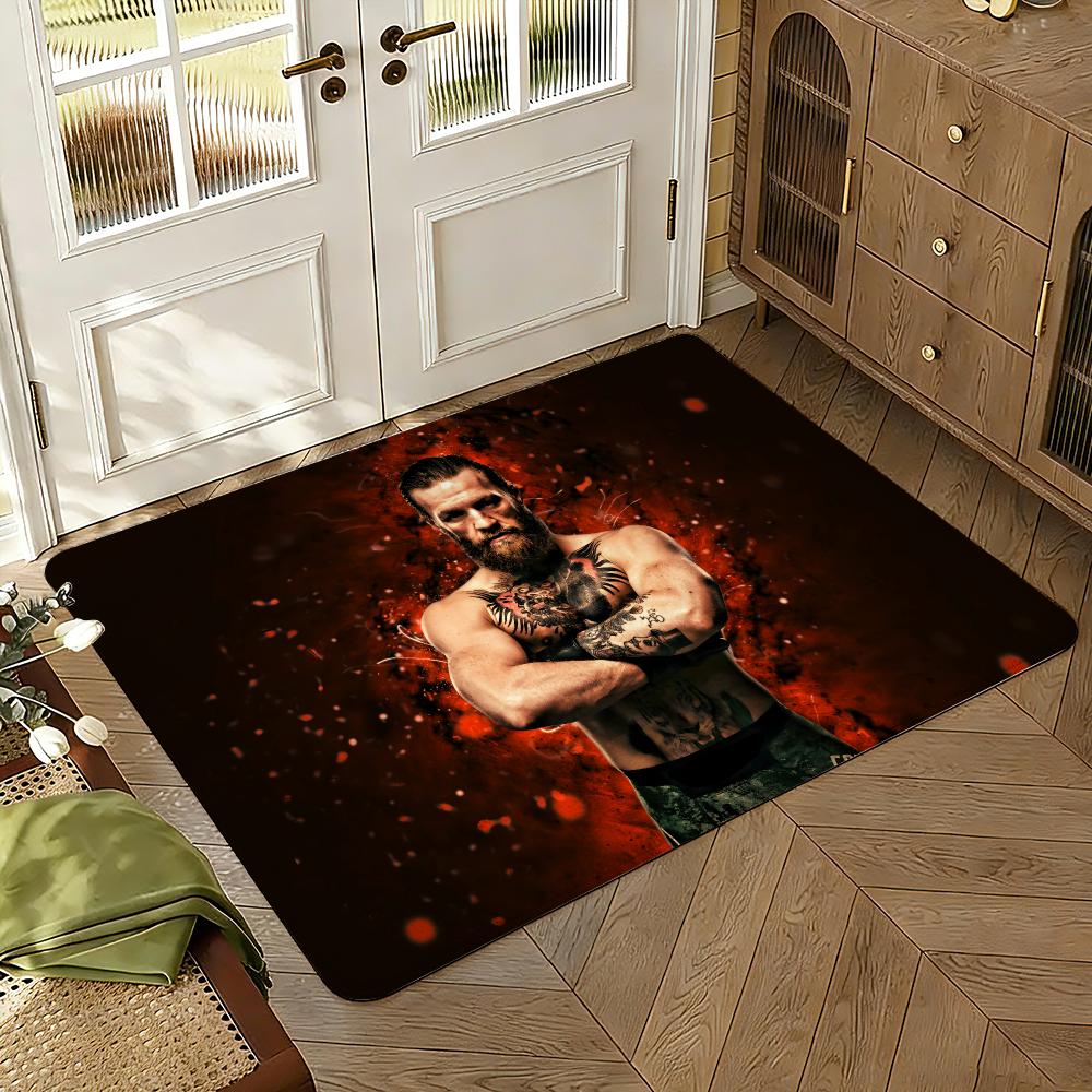 Boxer C-Conor M-McGregor Floor Mat Soft Thickened Absorbent Non-Slip Bedroom Living Room Door Mat Home Decor Flannel Rugs