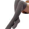 Womens Winter Leg Warmer Coral Fleece Thigh High Boot Socks Solid Color Ribbed Furry Warm Over the Knee Long Stockings