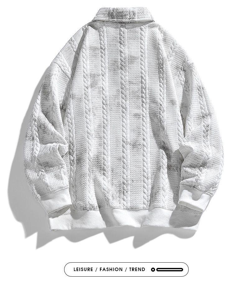 Męska bluza z kapturem na wiosnę i jesień, z artystyczną fakturą, kamuflażem i żakardem