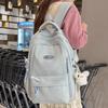 Schoolbag simple schoolbag female Korean version Japanese style casual star printing backpack junior high school high school college student class 