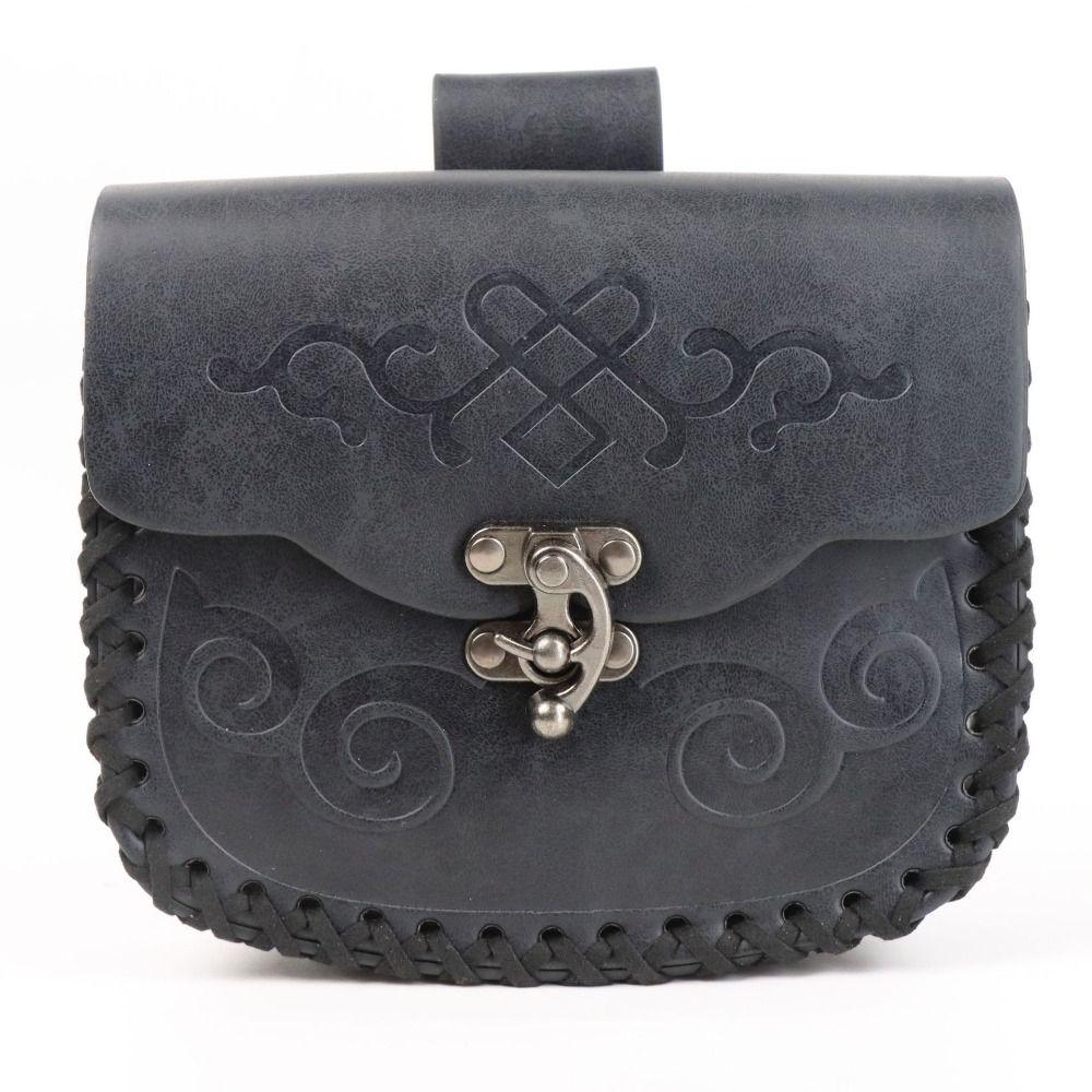 High-quality Leather Retro Belt Pouch Viking Style Festival Accessory Coin Purse Medieval Design Fanny Pack Halloween Costume