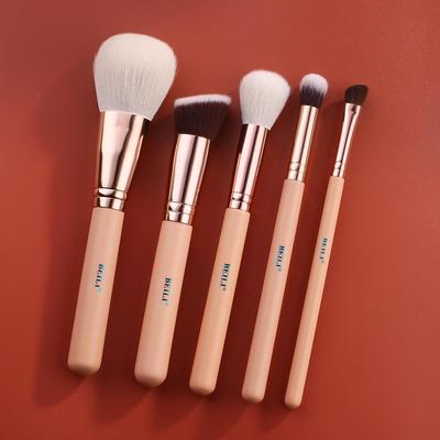 Rose Golden 5db rózsaszín sminkecsetek készlet púder kontúr korrektor alapozó pirosító szemhéjfesték smink ecset eszközök