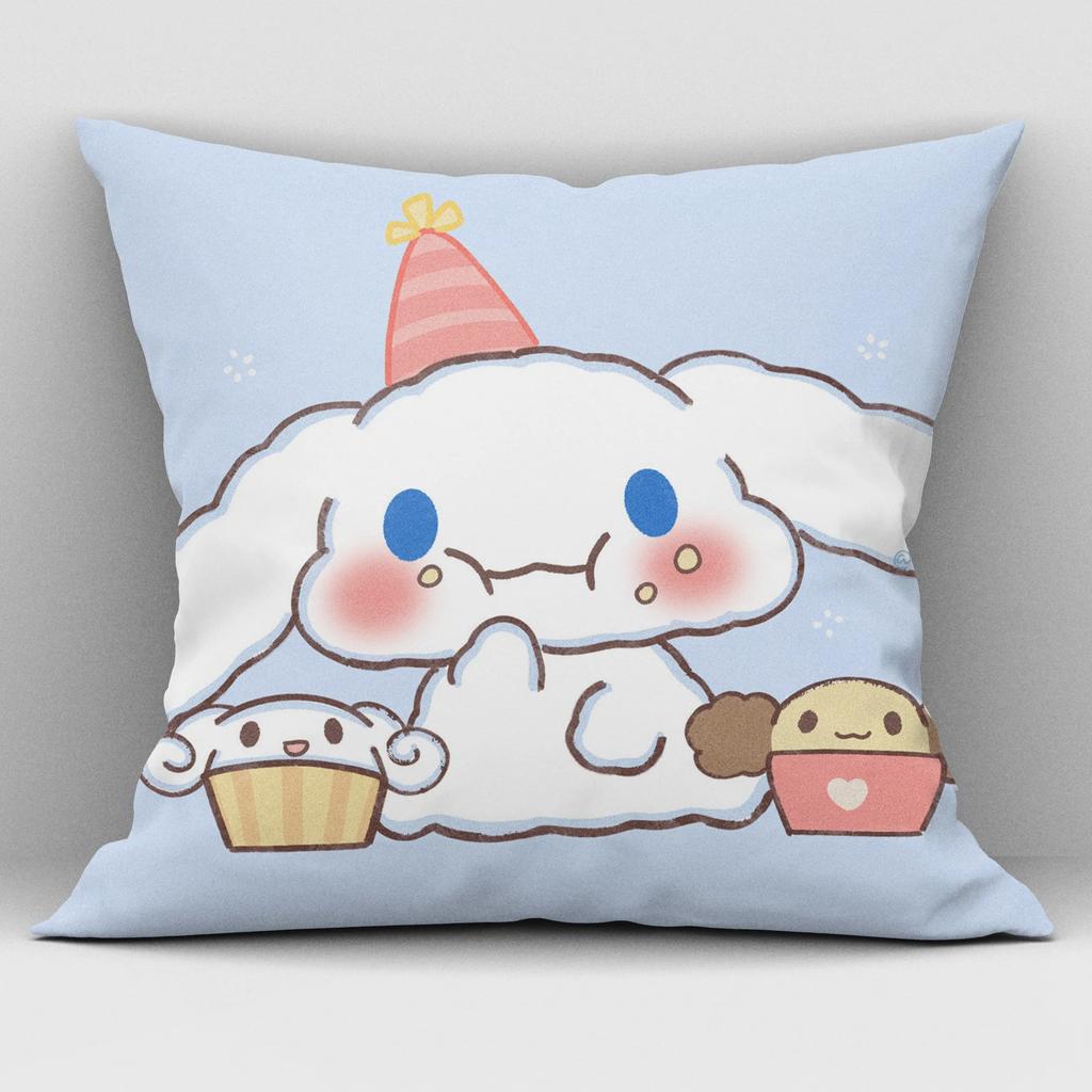Sanrio Cinnamon Dog Big Eared Dog Pillow Cover Living Room Sofa Cushion Cover Kawaii Room Decoration Birthday Gift Gift