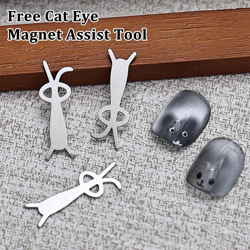 5Pcs Rabbit Bear Cat Eye Magnet Stick Set Nail Art Tools Small Iron Piece Magnet Stick For Magnetic Polish Effects Nail