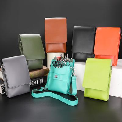 Professionelle 8-Taschen PU-Leder Haarschere Tasche Clips Tasche Friseur Friseur Schere Holster Tasche Halter Mit Taillengürtel