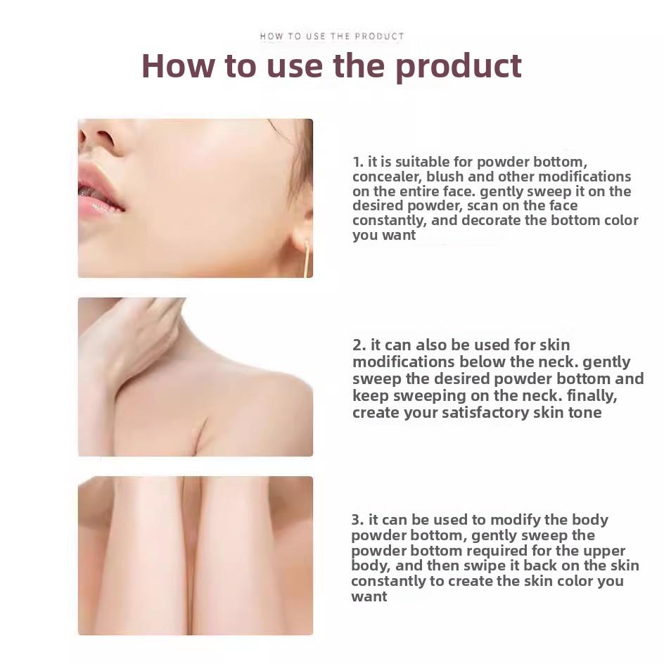 1PCS Multifunctional Wave Base Makeup Brush Body Brush Soft Hair Foundation Brush Large Flat Brush Blush Brush Beauty Tool